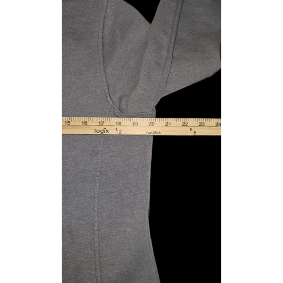 Eddie Bauer Women’s Fleece Jacket Gray Full Zip Quilted Button Collar Size Large - Picture 3 of 9